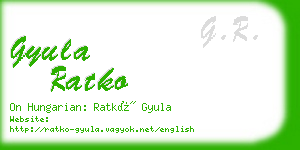 gyula ratko business card